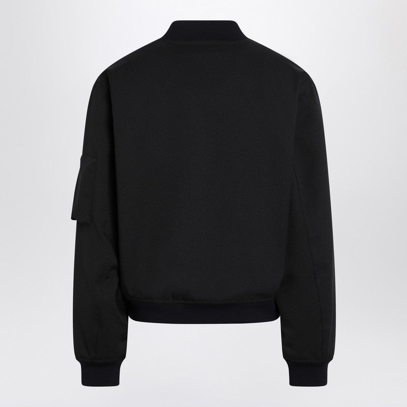 Dark Blue Zipped Bomber Jacket