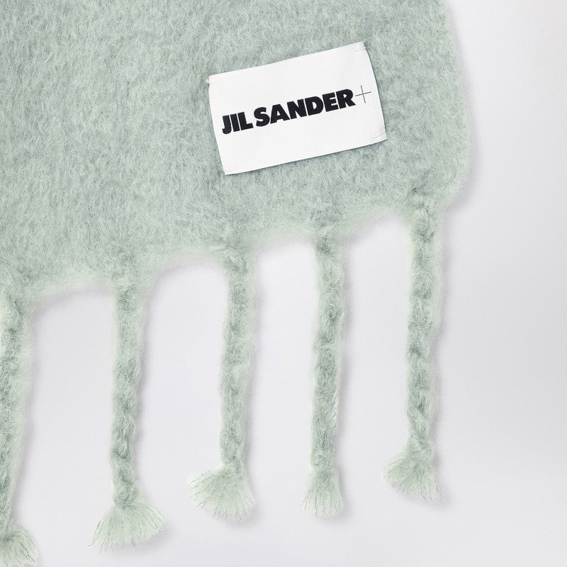 Pale Green Mohair Blend Scarf