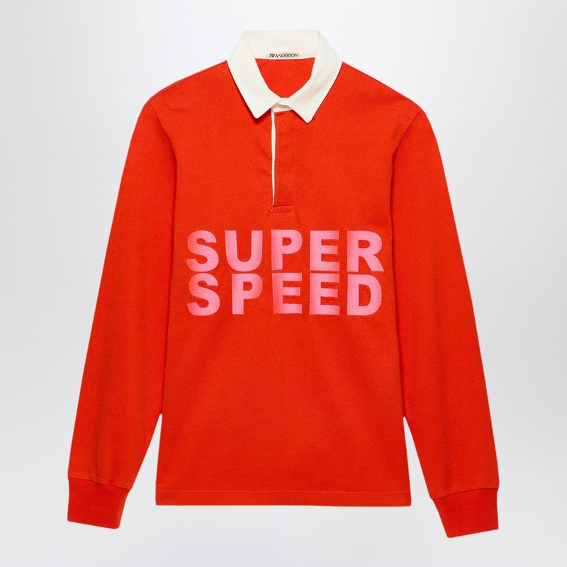 Bright red Super Speed polo shirt