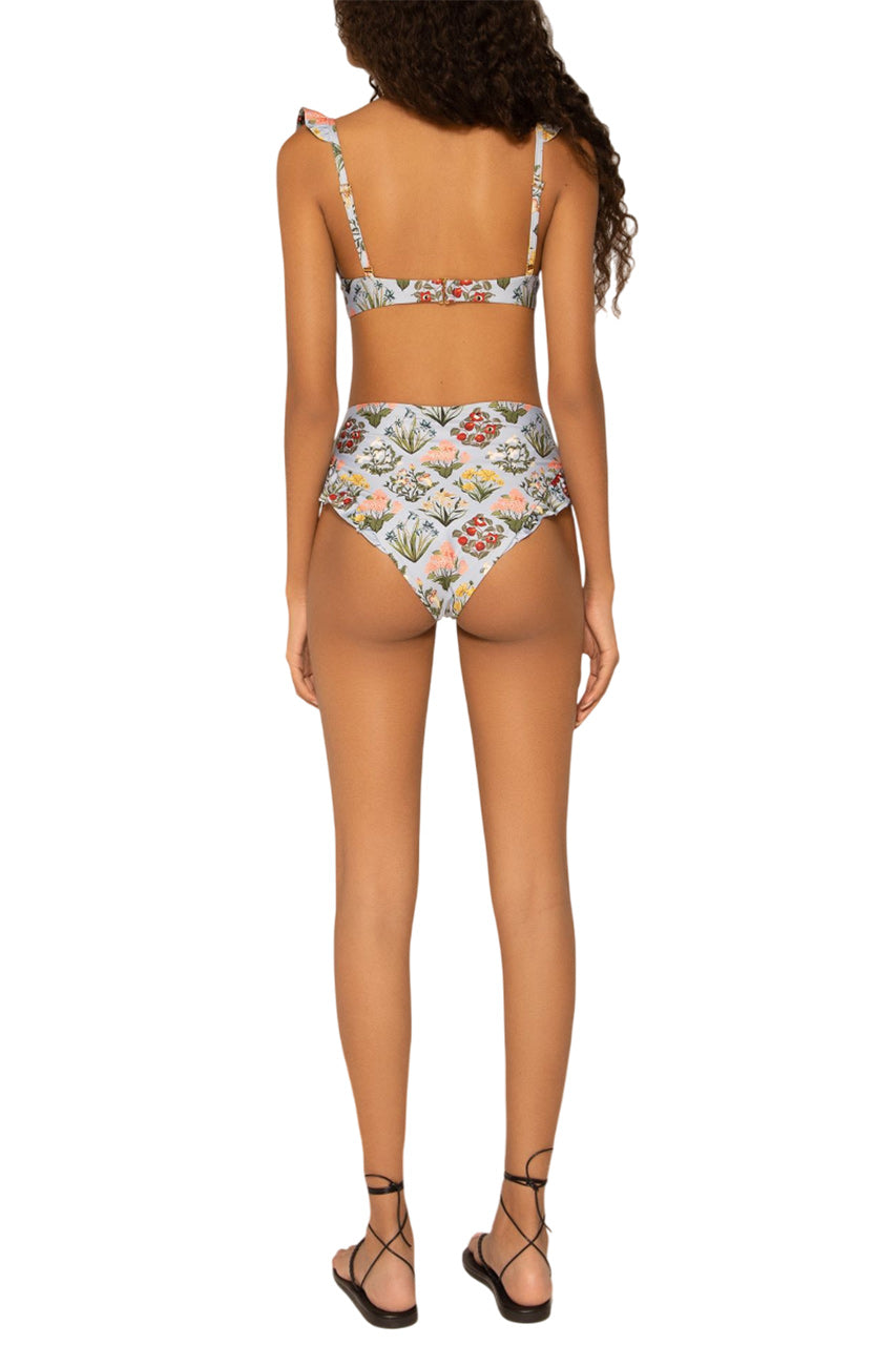 JENGIBRE RUFFLED FLORAL BIKINI BOTTOMS