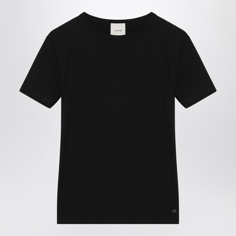 Black Ribbed T-shirt