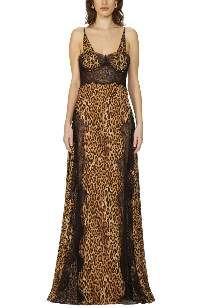 KAJA LEOPARD PRINT GOWN