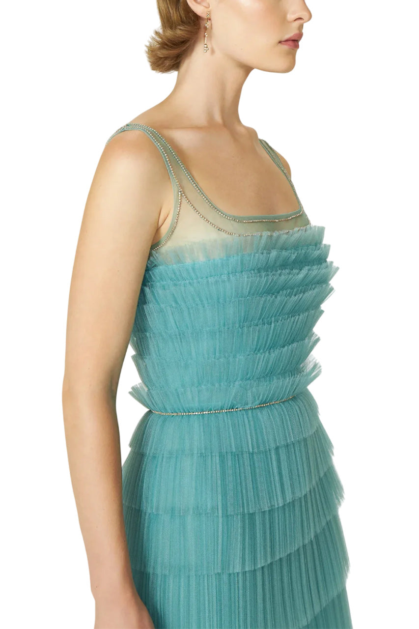 KALI PLISSE TULLE GOWN