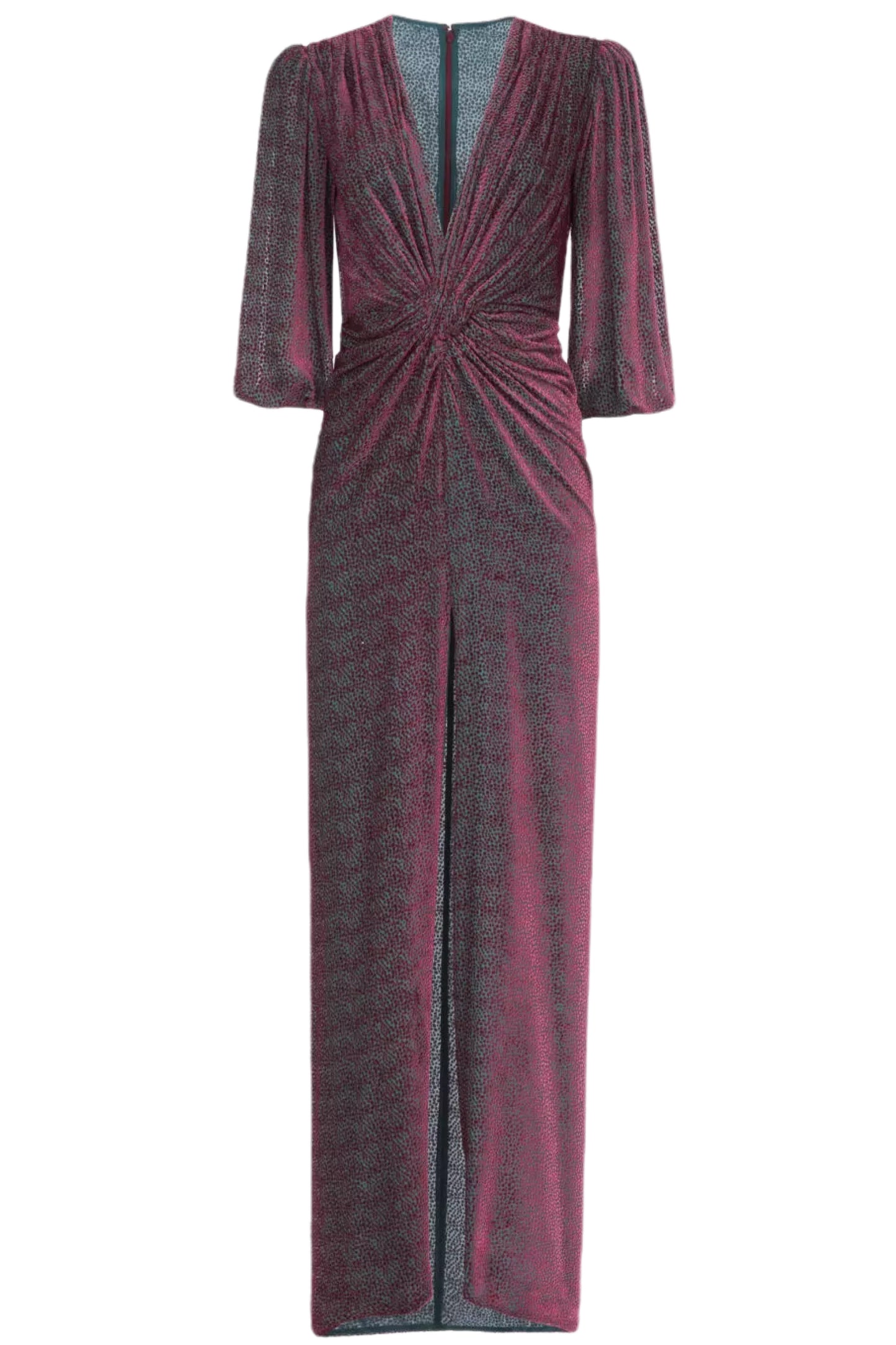 KALLISTA SILK VELVET DEVORÈ GOWN