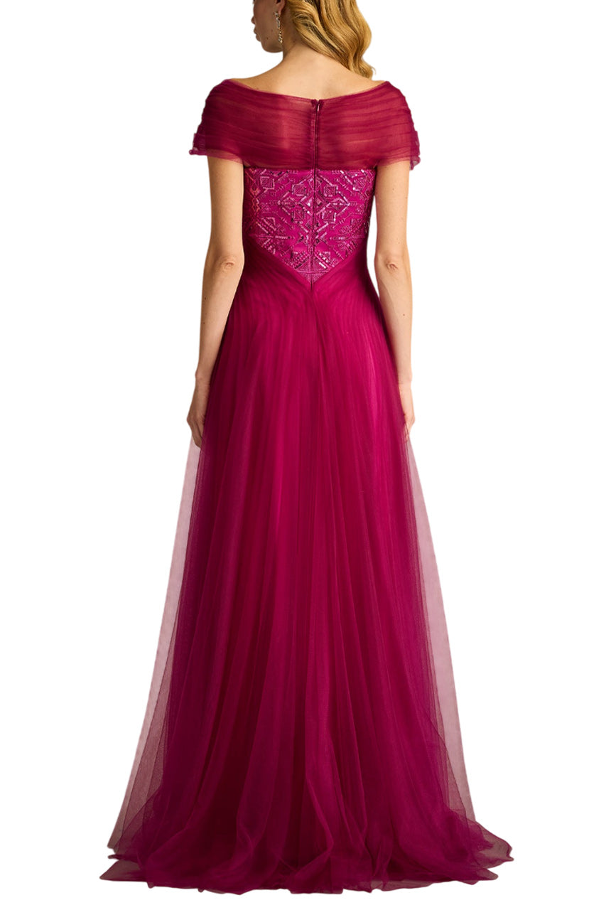 KOLLMER SEQUIN EMBROIDERED TULLE GOWN