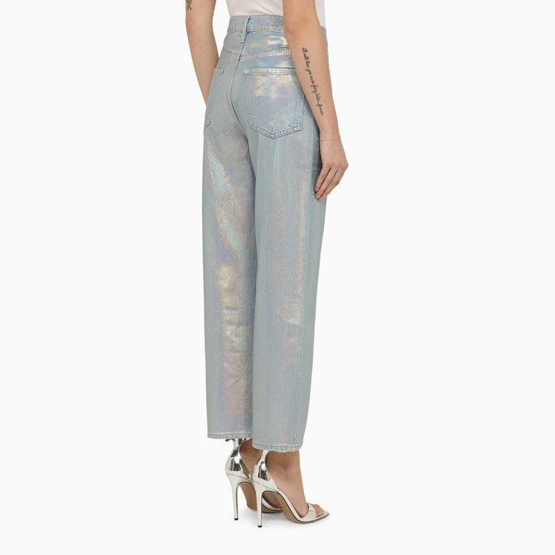 La Jane cropped jeans in Hologram denim