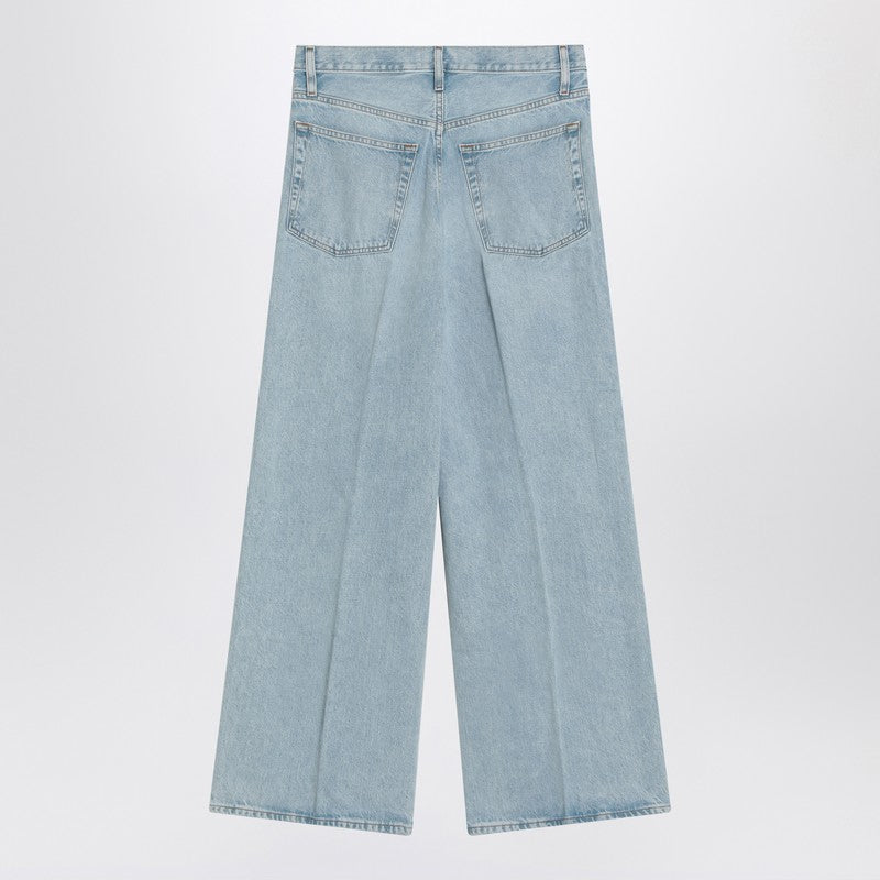 Low Baggy Wide Leg Jeans In Organic Denim