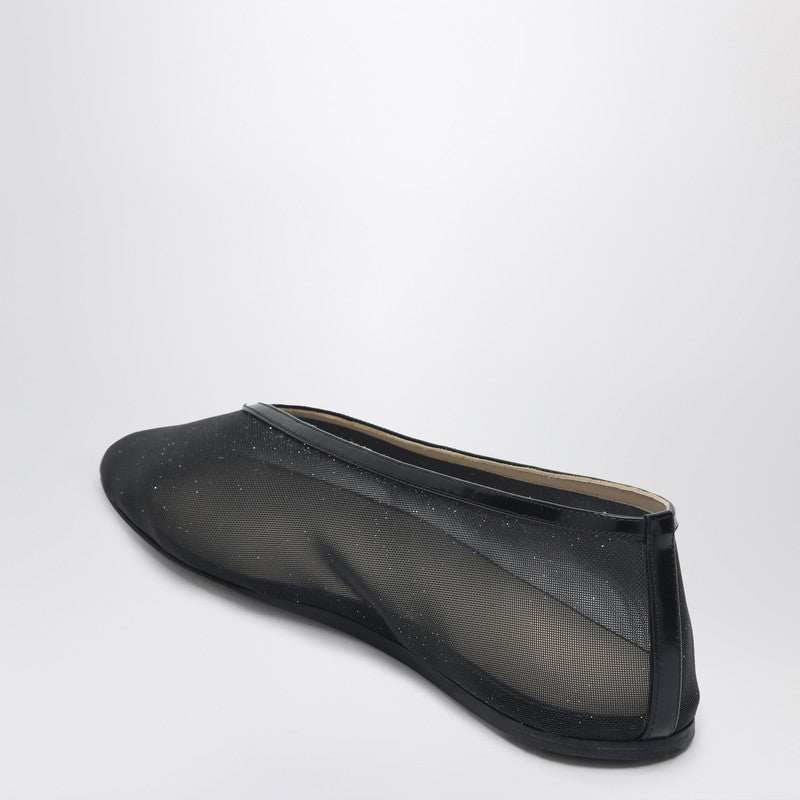 Luna Black Mesh Slipper