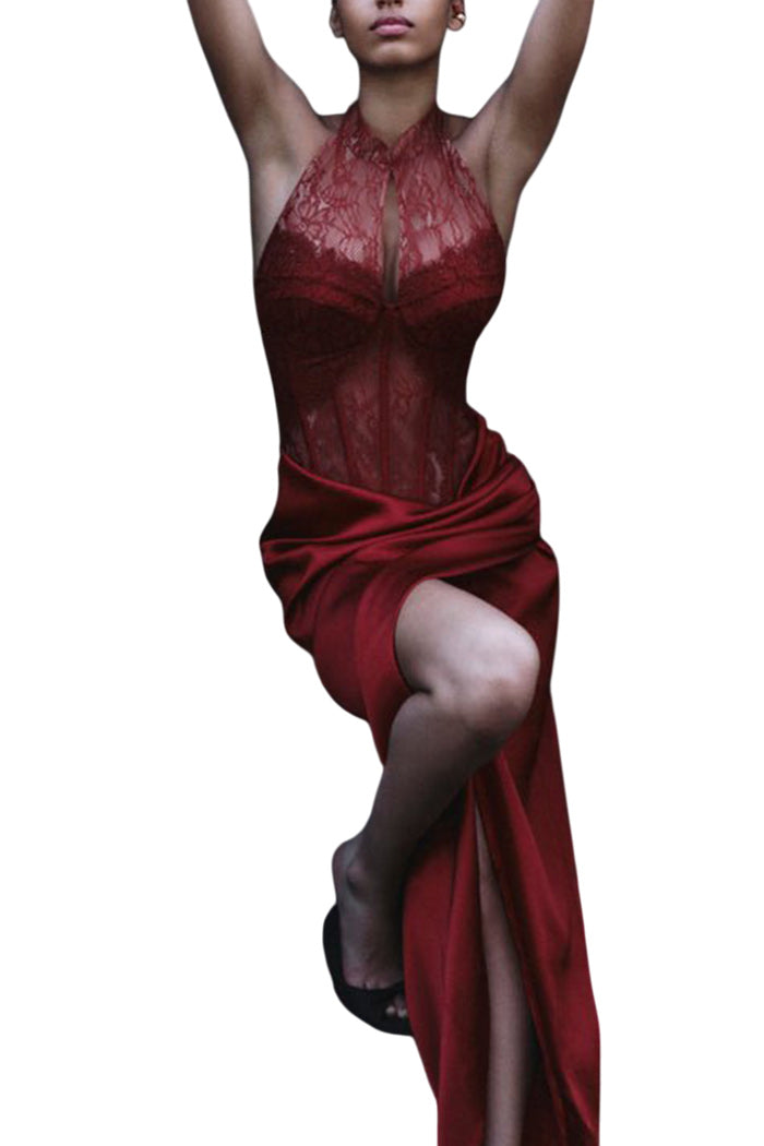 LACE & SATIN DRESS