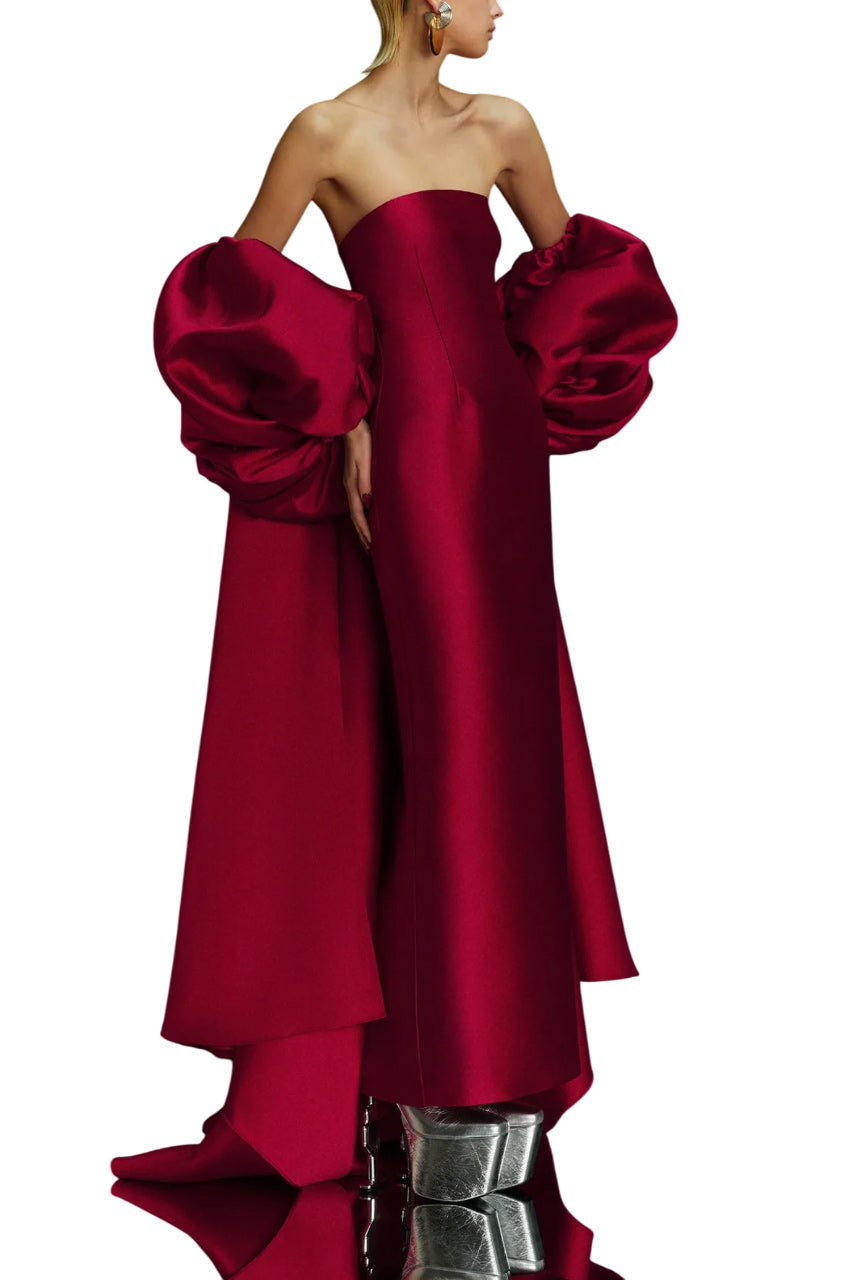 LEA PUFF-SLEEVED MAXI DRESS