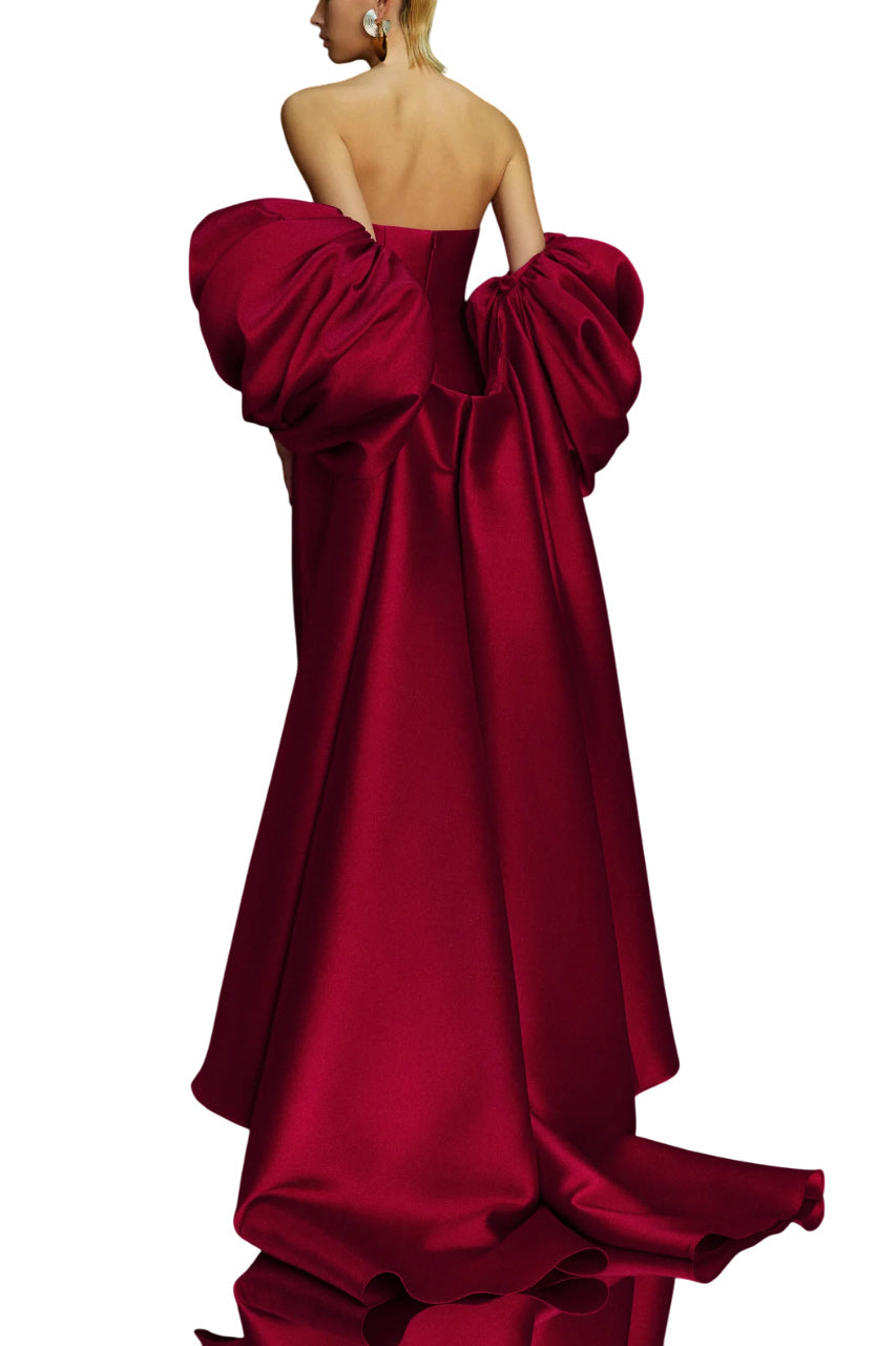 LEA PUFF-SLEEVED MAXI DRESS