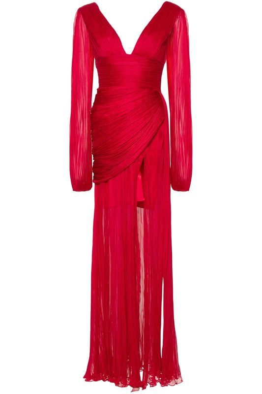 LEONA PLISSÉ MAXI DRESS