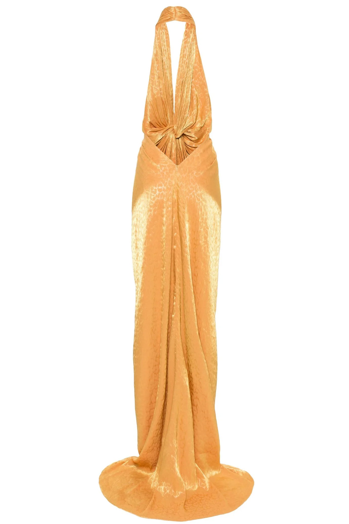 LEOPARD LUREX GEORGETTE HALTERNECK