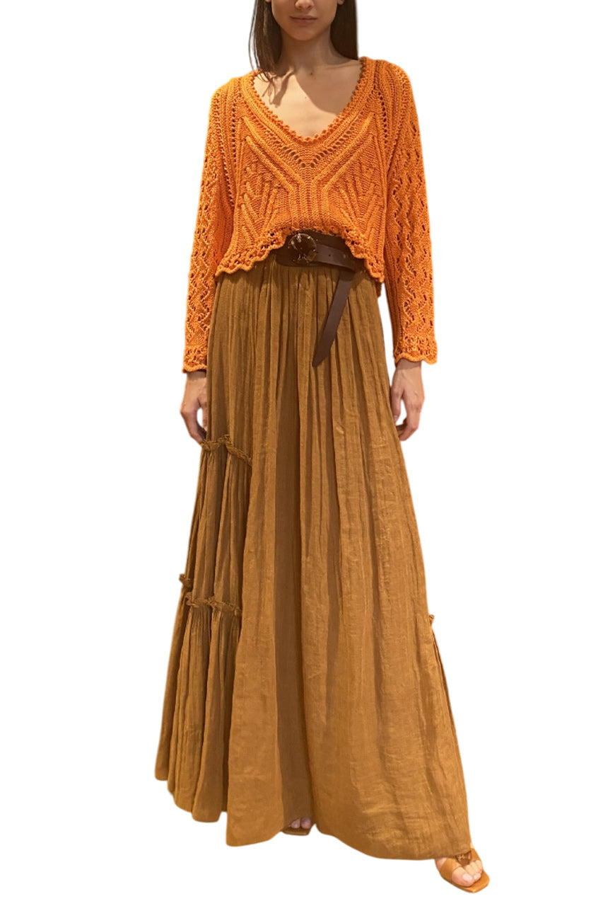 LINEN MAXI SKIRT
