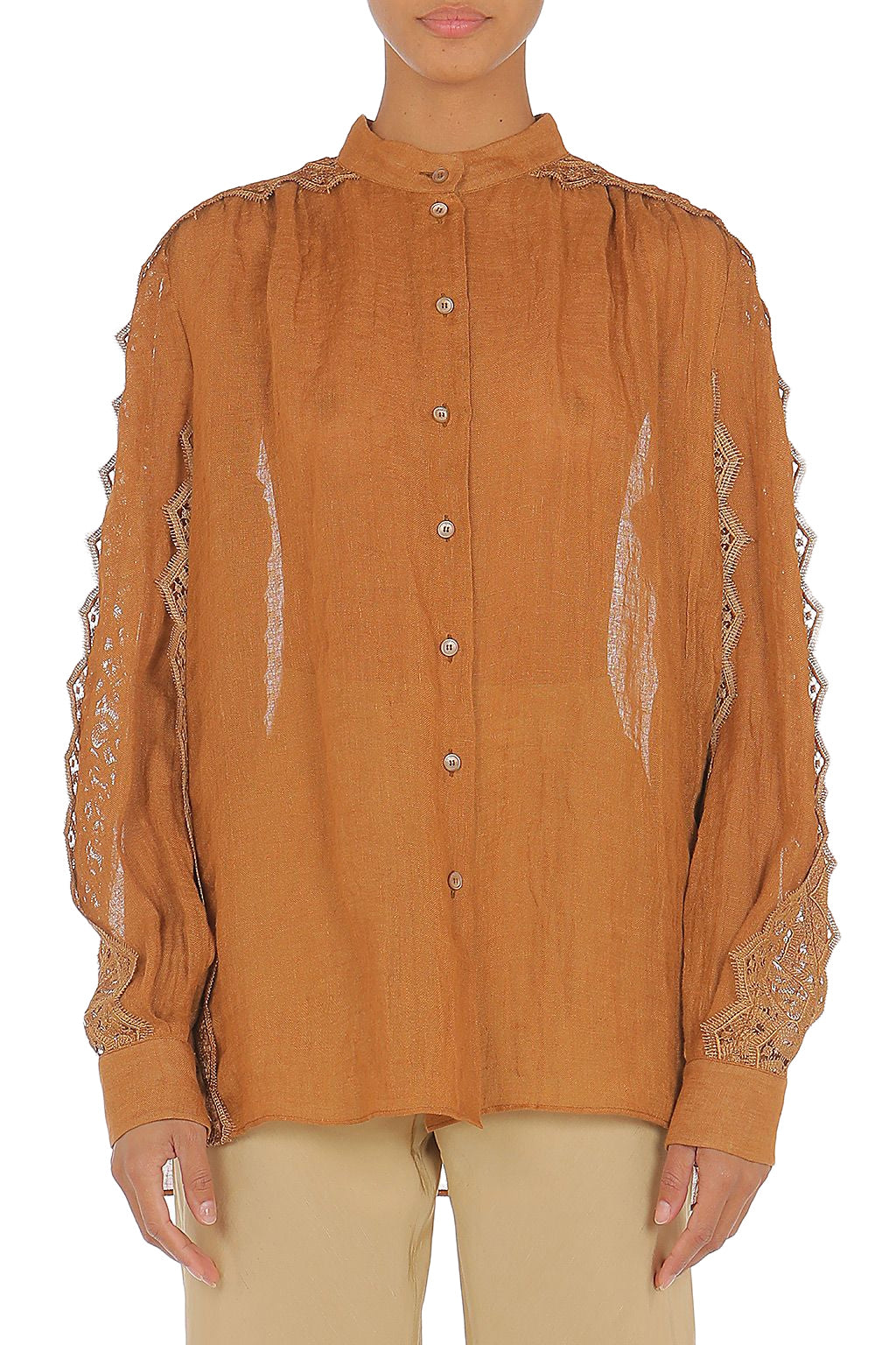 LINEN & LACE SHIRT
