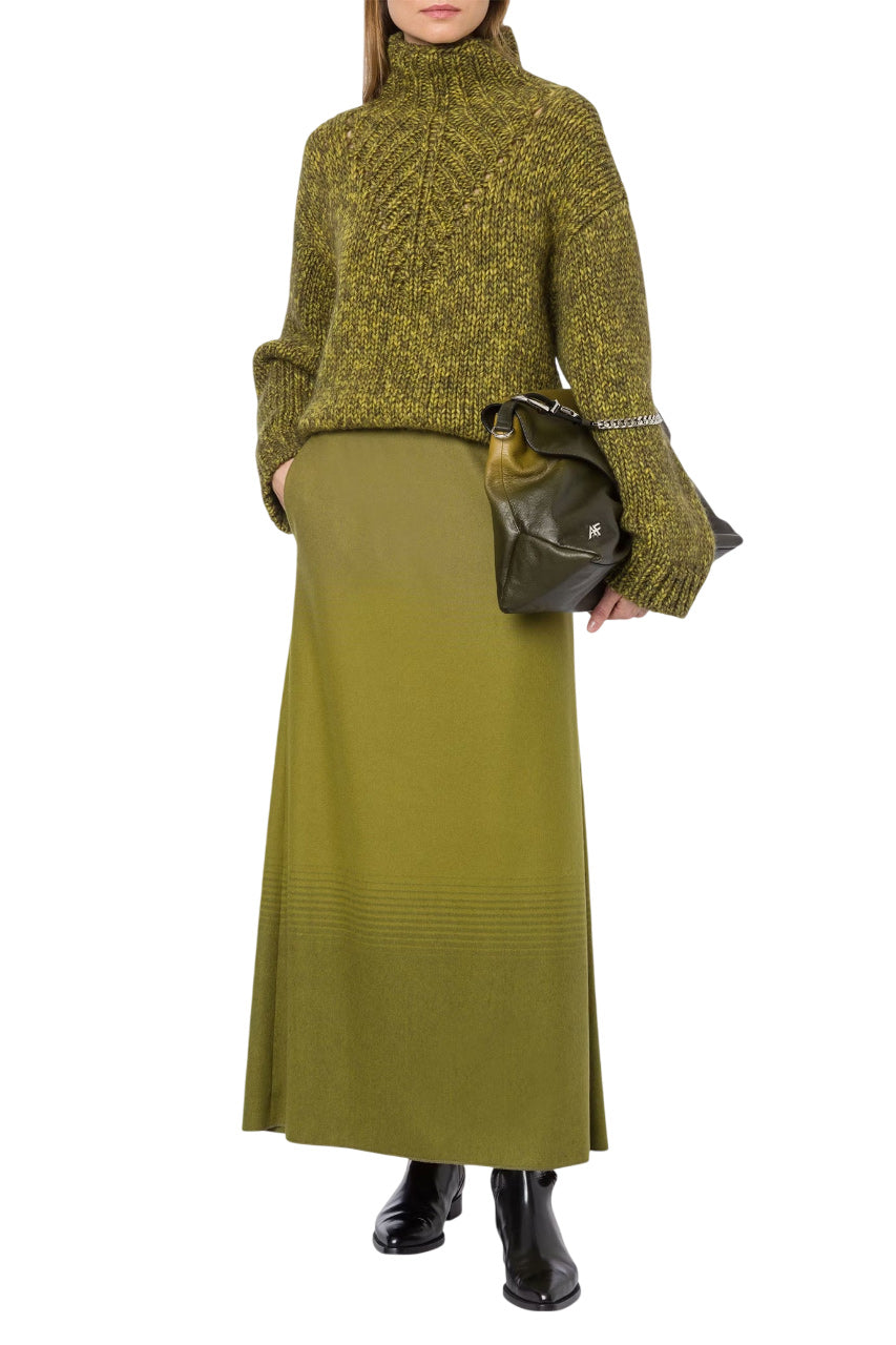 LONG SKIRT IN SHADED FLANNEL