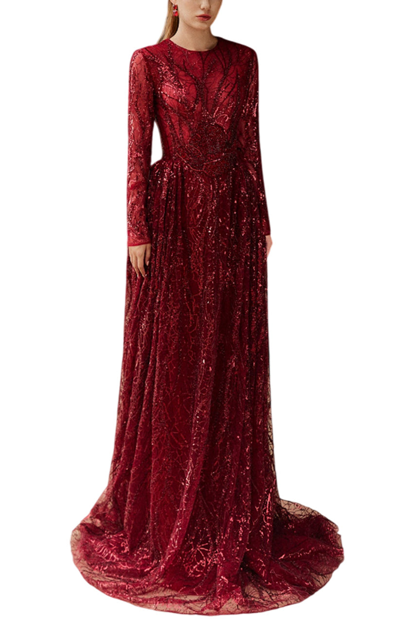 LONG SLEEVE BALL GOWN