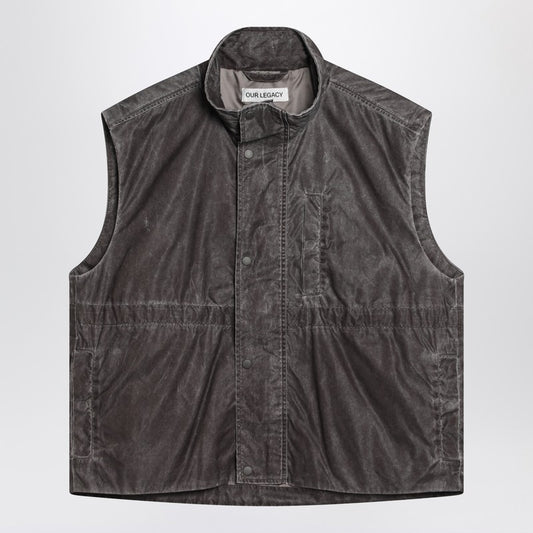Firm Brown Vest With Vintage Effect