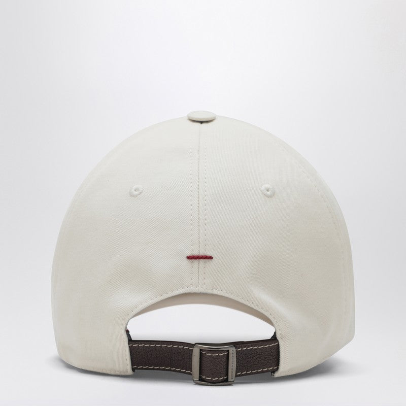 White cotton baseball cap