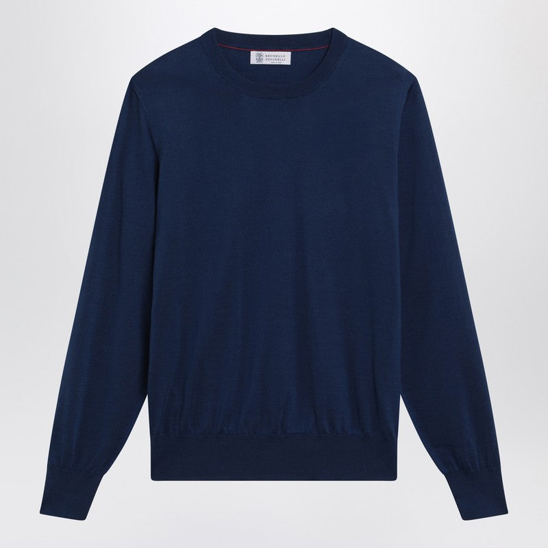Blue cotton sweater