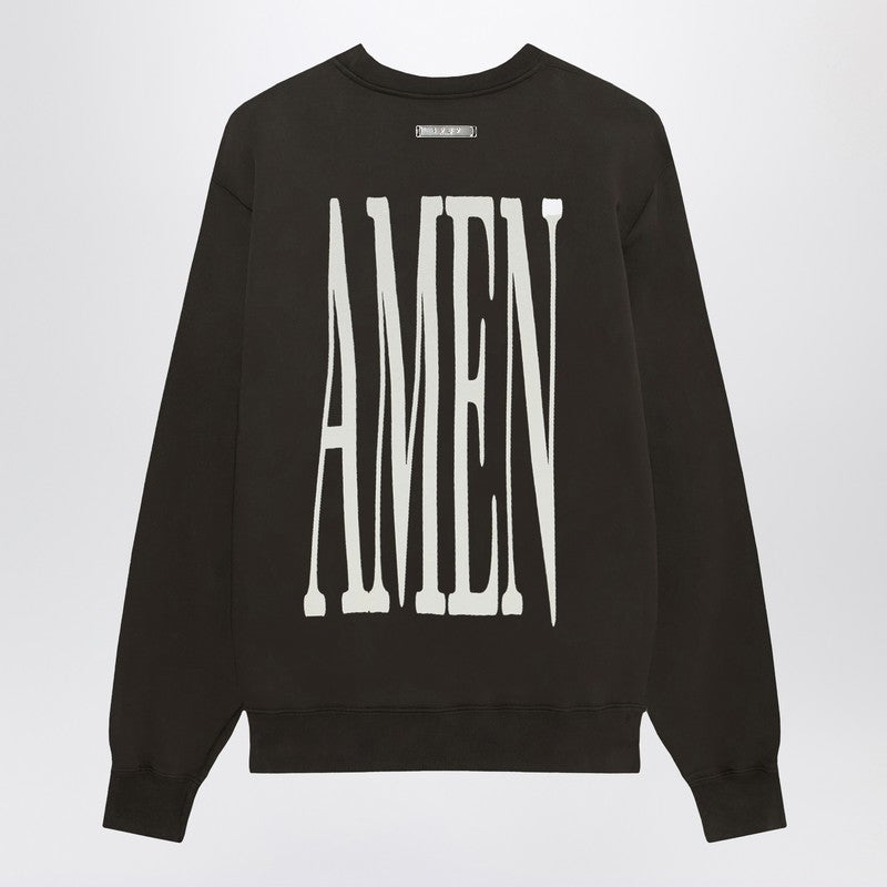 Crew-Neck Cross Dark Brown