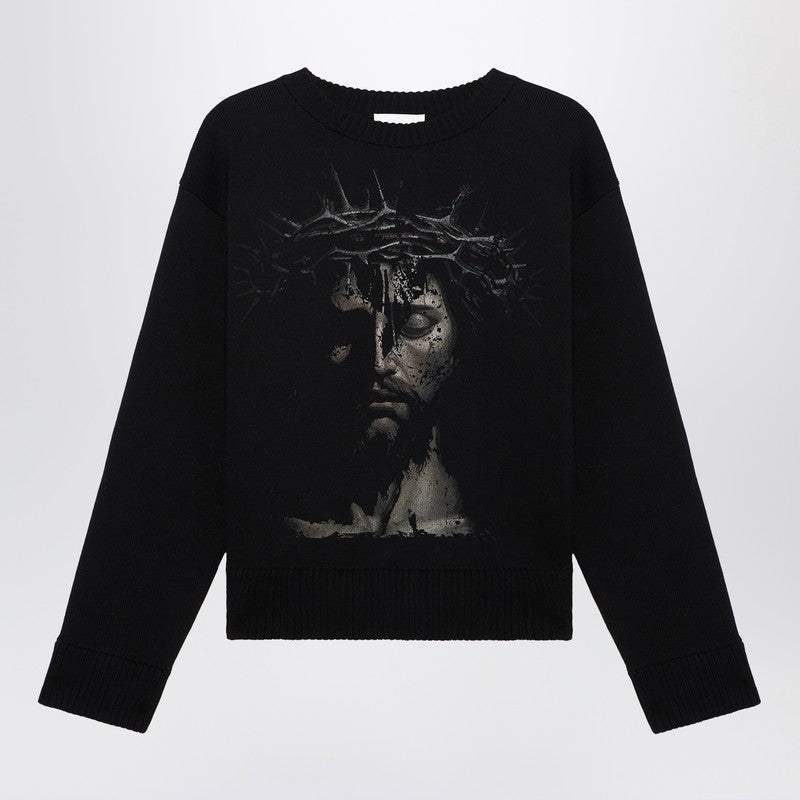 Knit Roundneck Jesus Black