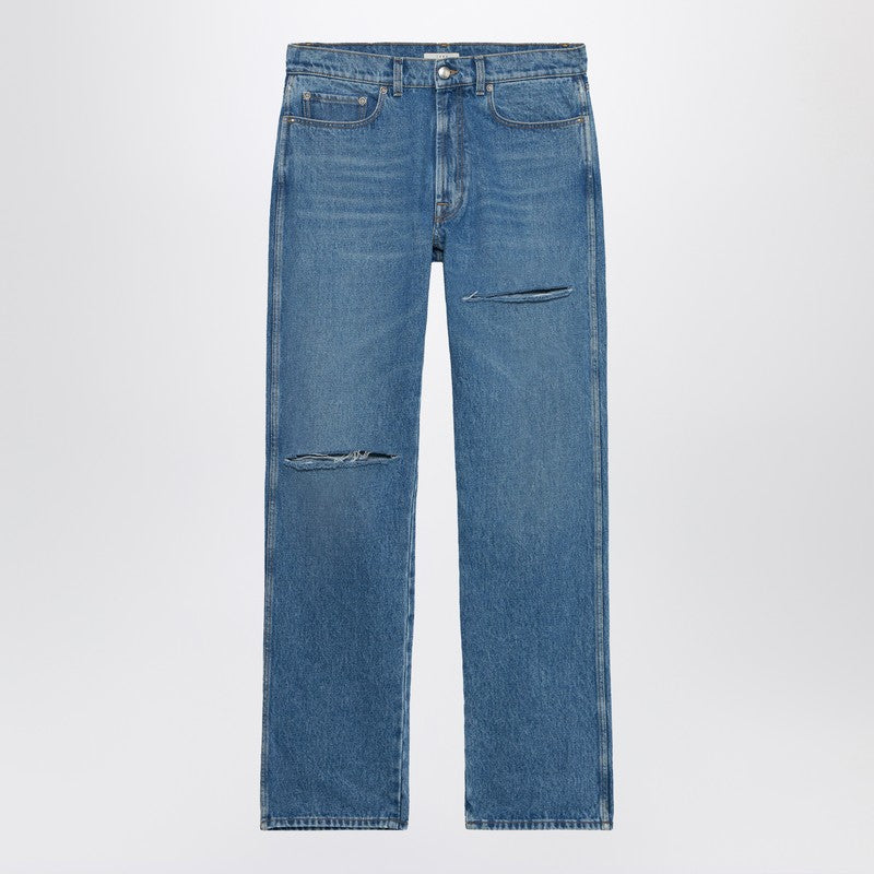 Regular Denim Pants Blue