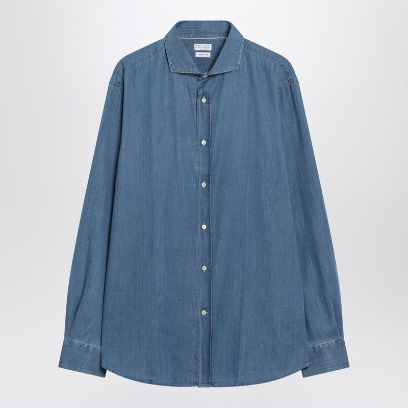 Light blue Easy Fit denim shirt