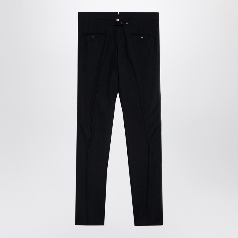 Black Wool-blend Trousers