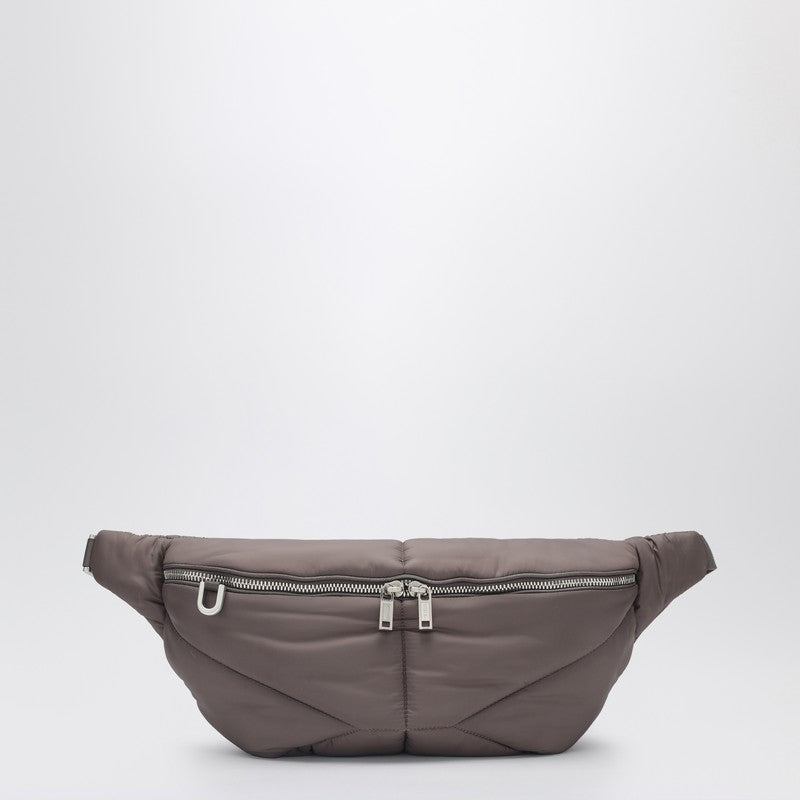 Quilted belt bag in mud color