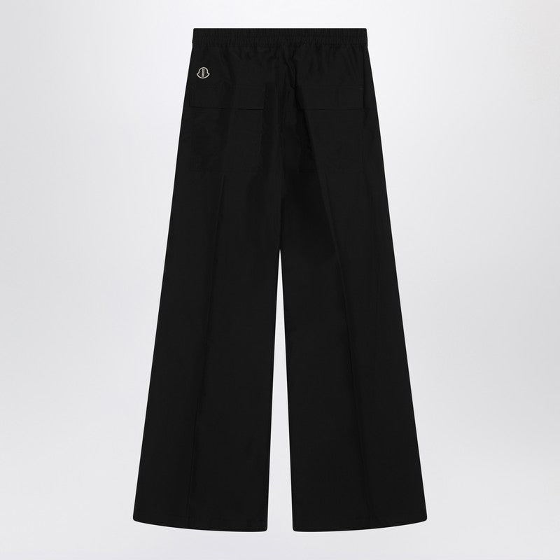Wide Bela Trousers In Black Cotton Poplin