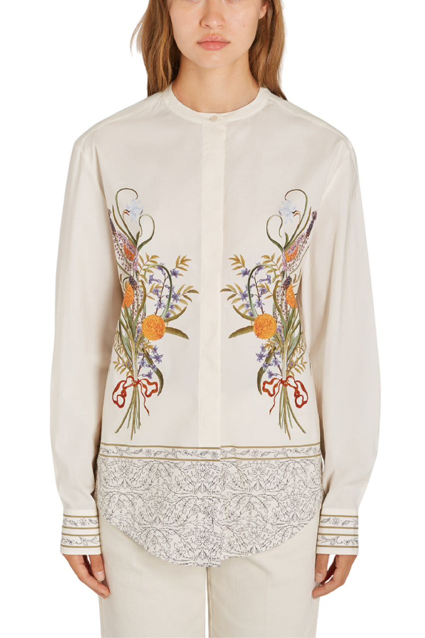MARIGOLD BOUQUETS POPELINE BLOUSE