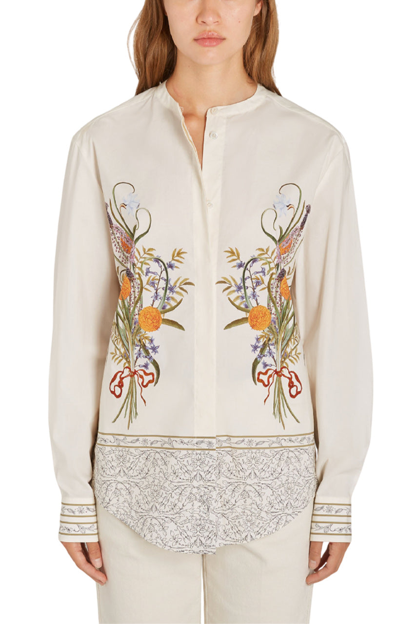 MARIGOLD BOUQUETS POPELINE BLOUSE