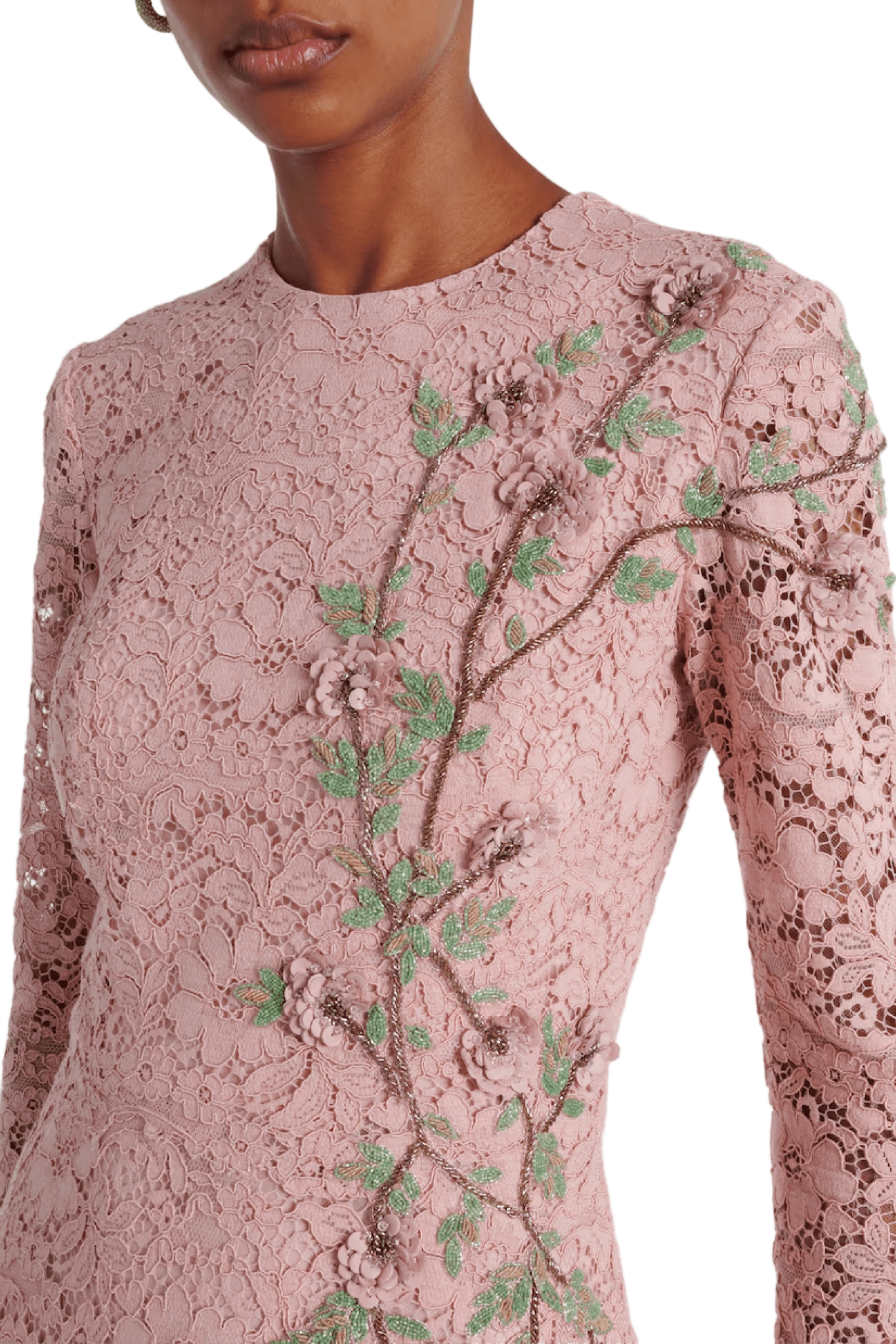 MARLENA EMBROIDERED LACE DRESS