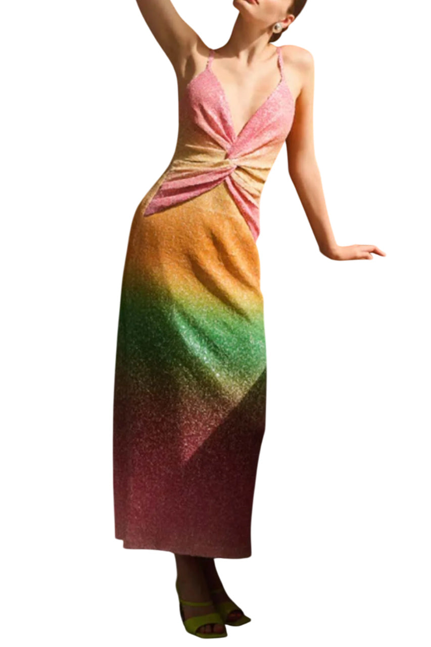 MELLIORA SLEEVELESS SEQUIN OMBRE DRESS