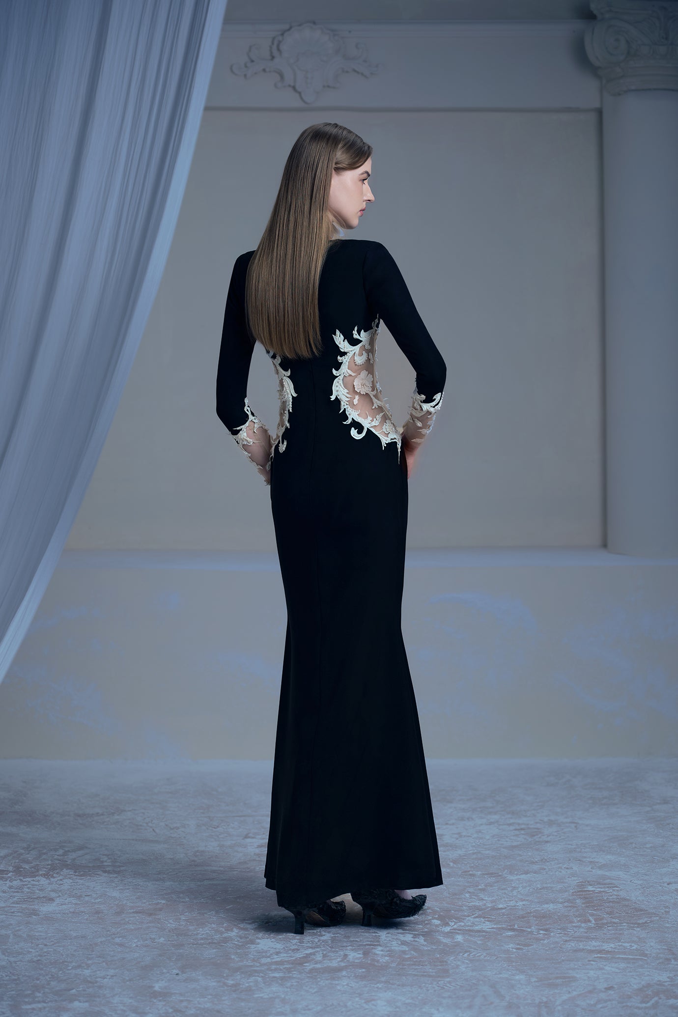 MIDNIGHT BAROQUE GOWN