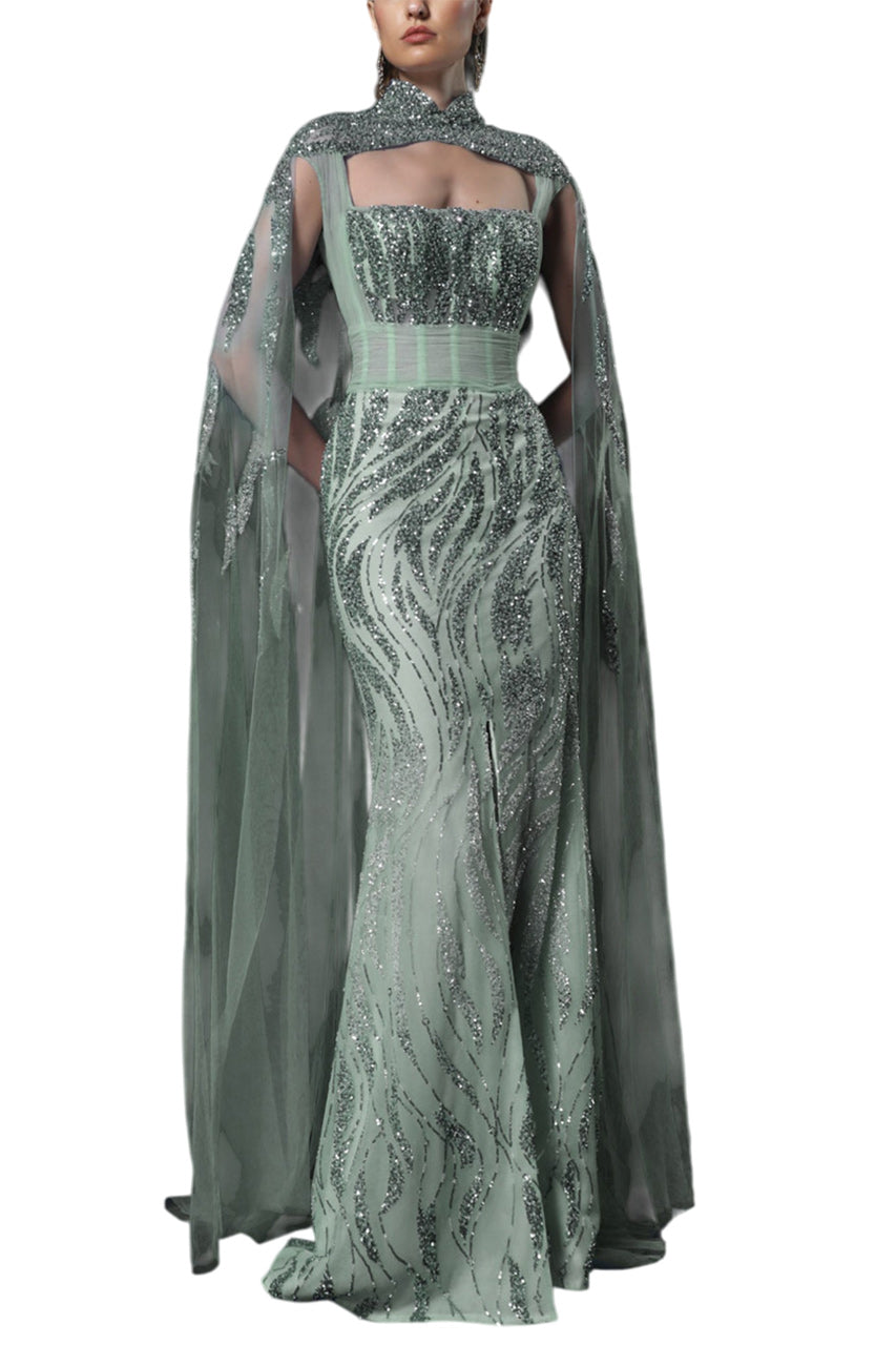 MIST CAPE GOWN