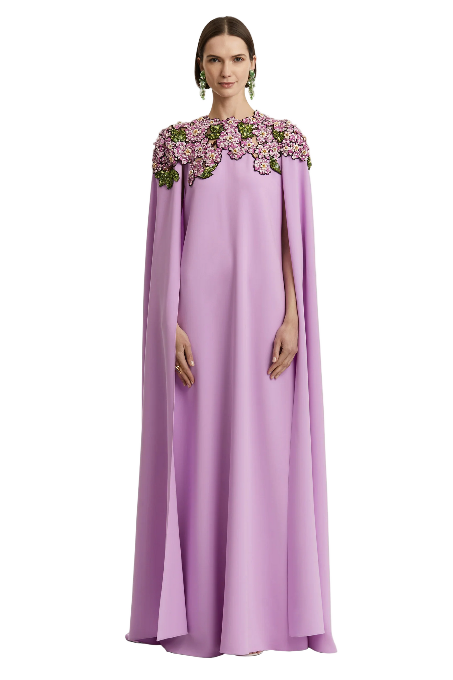 MOSAIC SEQUIN FLORAL EMBROIDERED CAFTAN