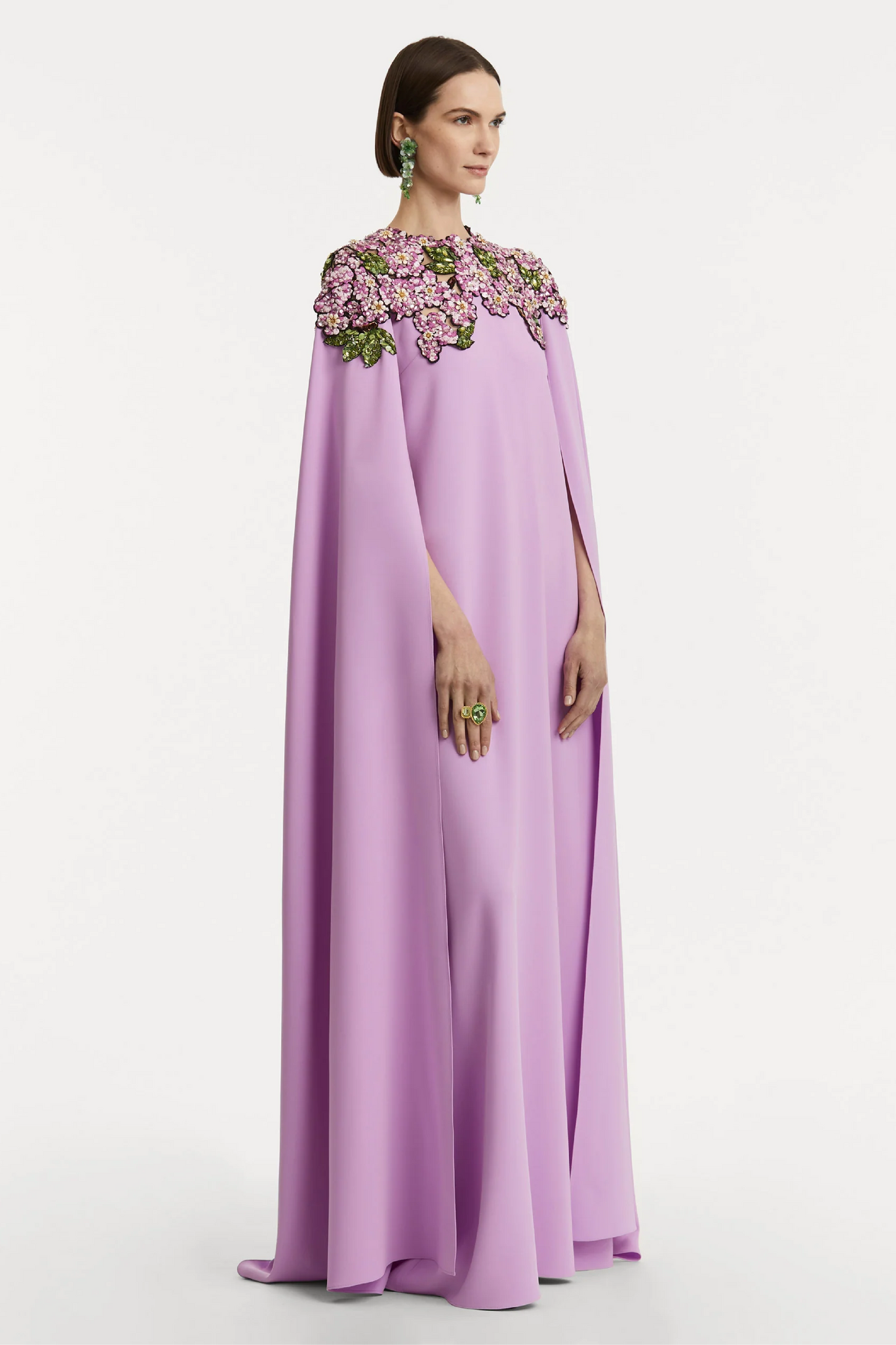 MOSAIC SEQUIN FLORAL EMBROIDERED CAFTAN