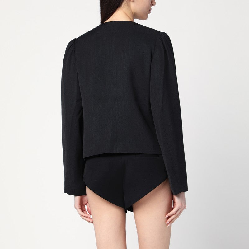 Regiment black jacket in silk blend