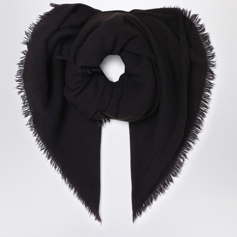 Ebony Brown Cashmere Scarf