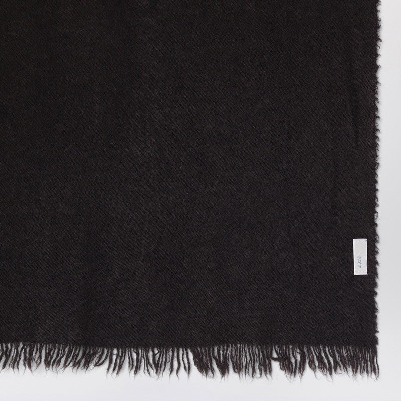 Ebony Brown Cashmere Scarf
