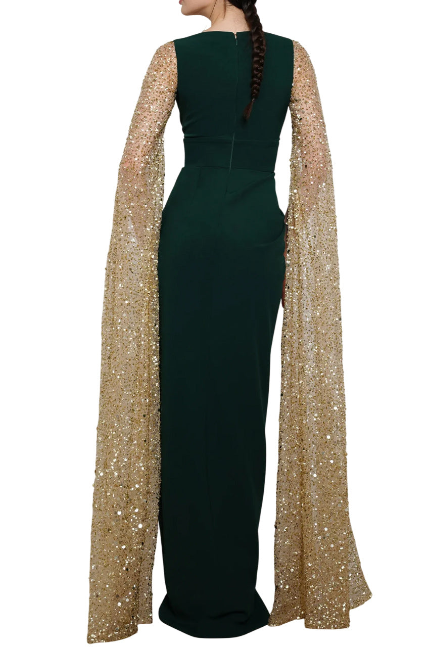 NOEMY CREPE EMBROIDERY DRESS