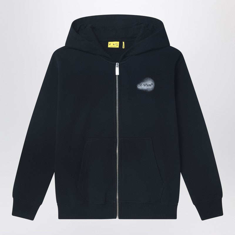 Black Sweatshirt With Arrow Spray Print