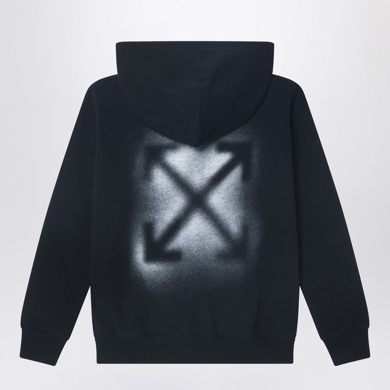 Black Sweatshirt With Arrow Spray Print