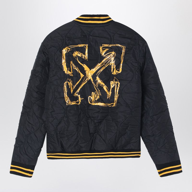 Black/yellow Nylon Bomber Jacket