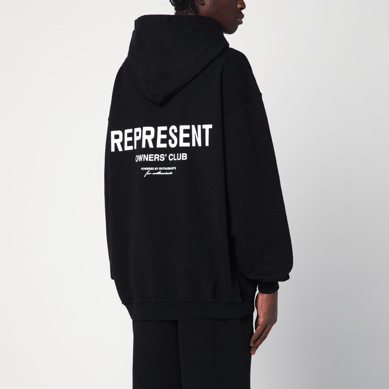 Black Oversized Hooded Sweatshirt