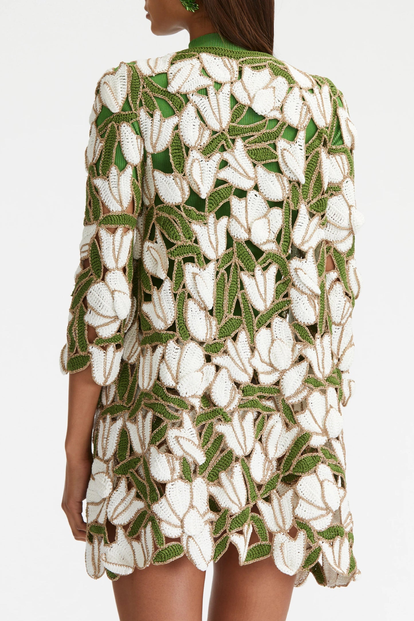 TULIP & LEAVES CROCHET COAT