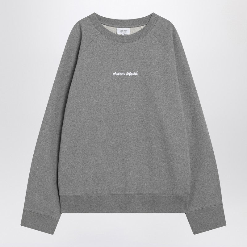Grey Cotton Crew-neck Sweatshirt