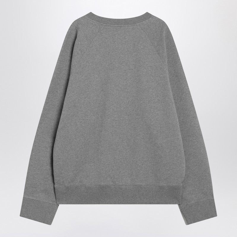 Grey Cotton Crew-neck Sweatshirt
